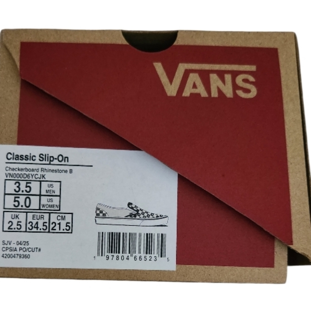 Vans Checkerboard Rhinestone Classic Slip-On - Picture 9 of 9